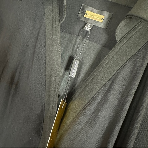 ALEXIA ADMOR black mesh illusion long sleeve jumpsuit 6 NEW - Picture 9 of 10